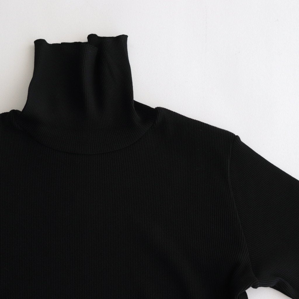 COTTON RIB TURTLENECK #BLACK [L2401-CS007]