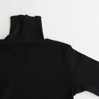 COTTON RIB TURTLENECK #BLACK [L2401-CS007]