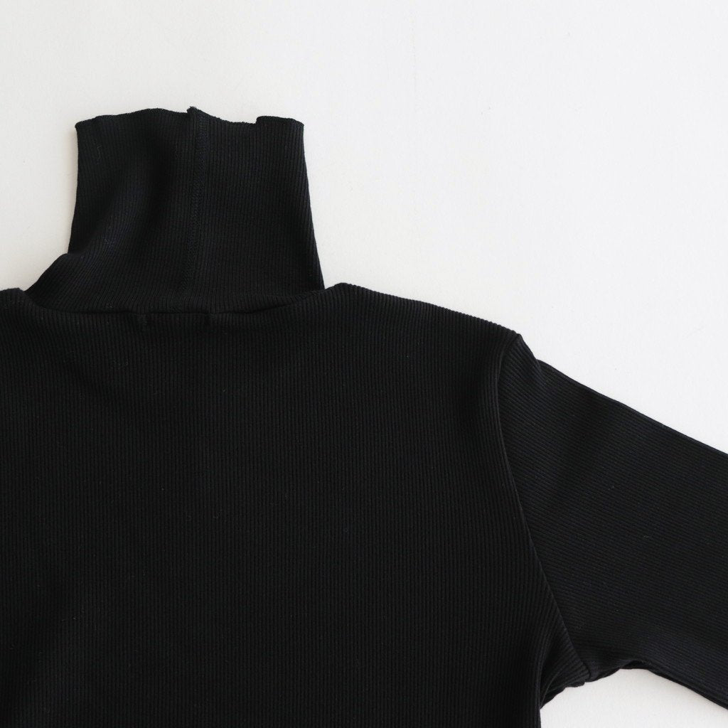 COTTON RIB TURTLENECK #BLACK [L2401-CS007]