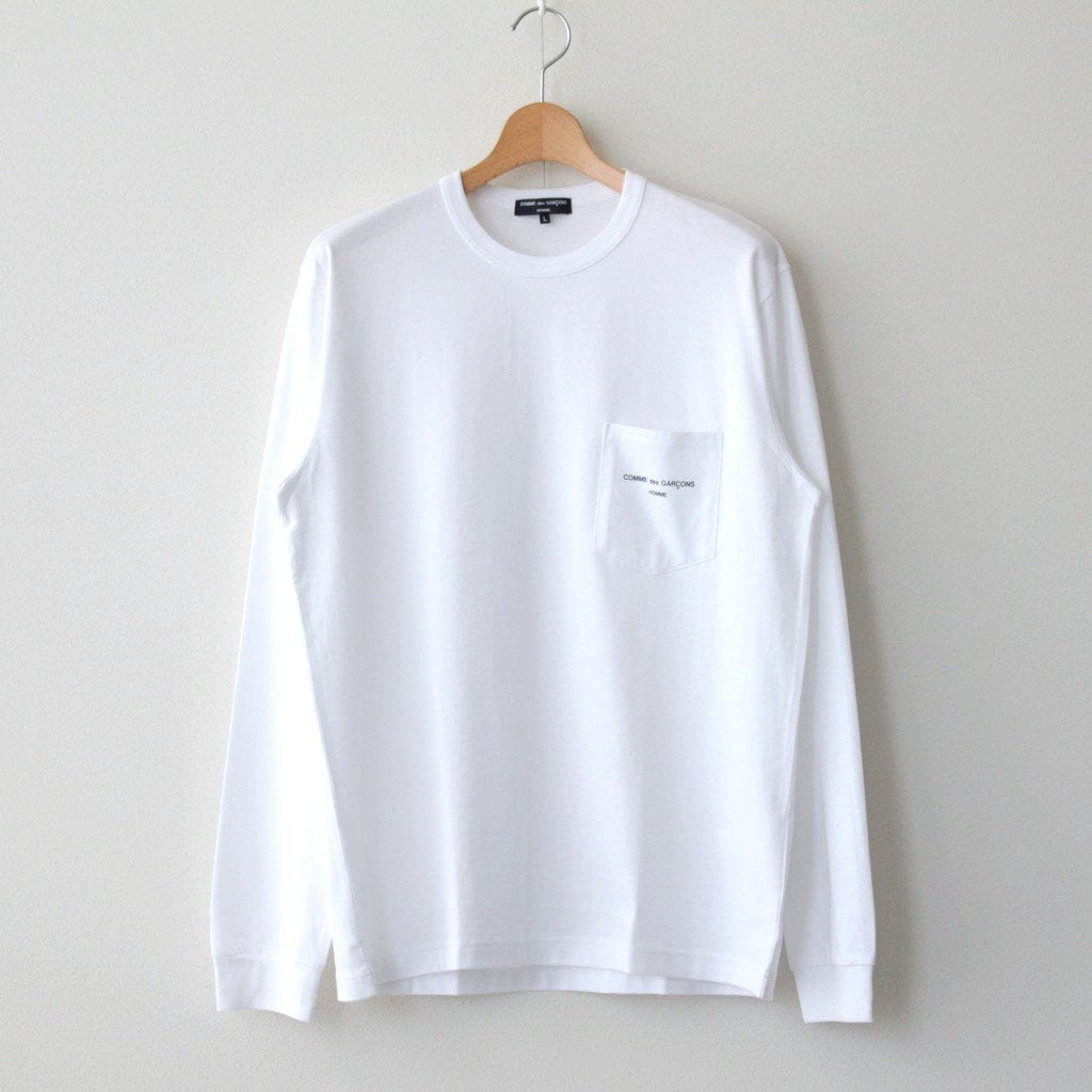 綿天竺 製品プリント L/S Tシャツ #WHITE [HL-T010-051]