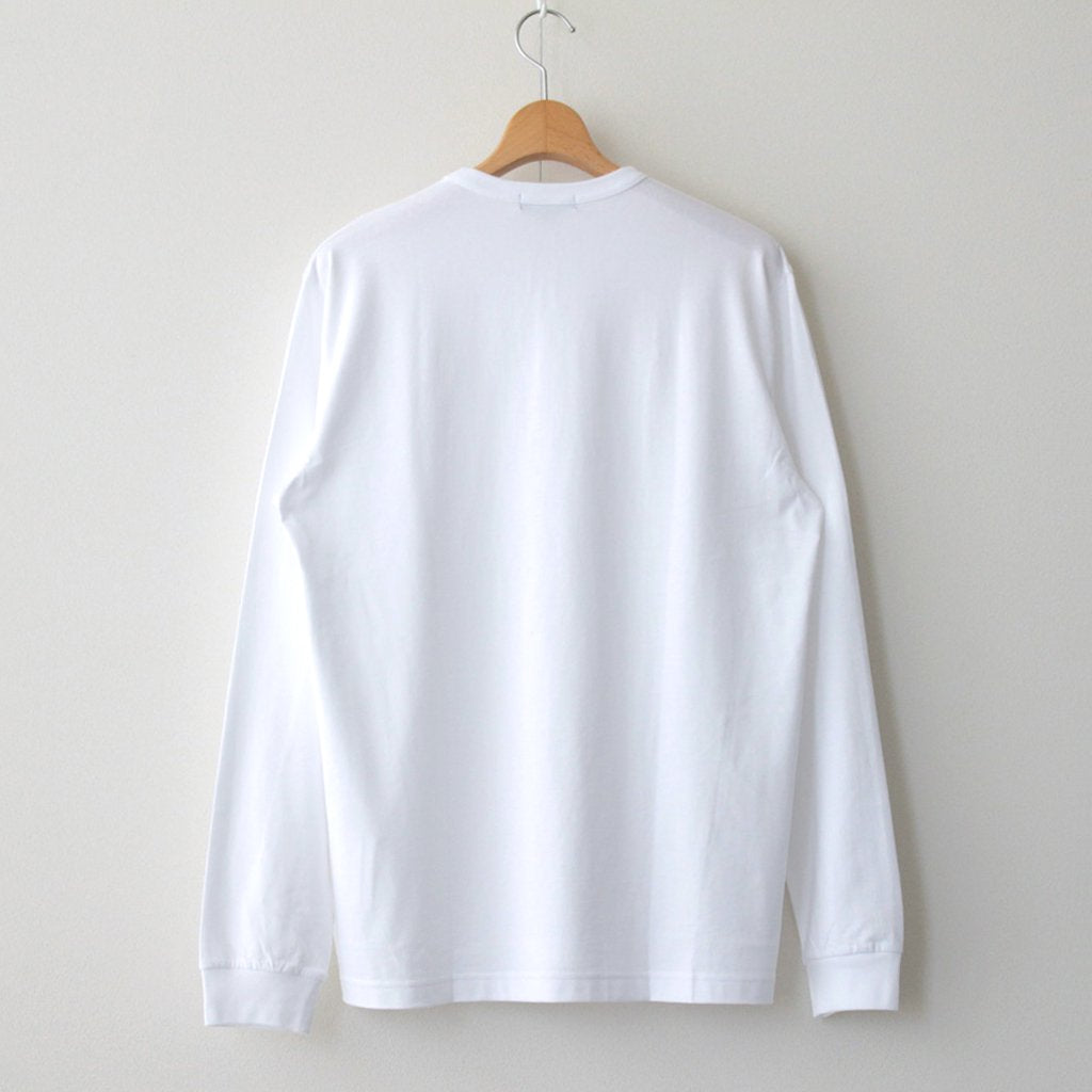 綿天竺 製品プリント L/S Tシャツ #WHITE [HL-T010-051]
