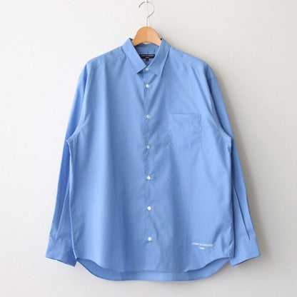 Cotton broadcloth L/S shirt #SAX [HL-B010-051]