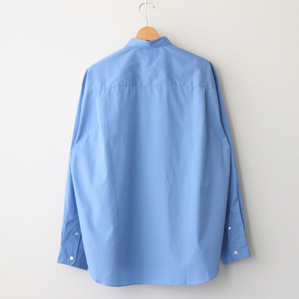 Cotton broadcloth L/S shirt #SAX [HL-B010-051]