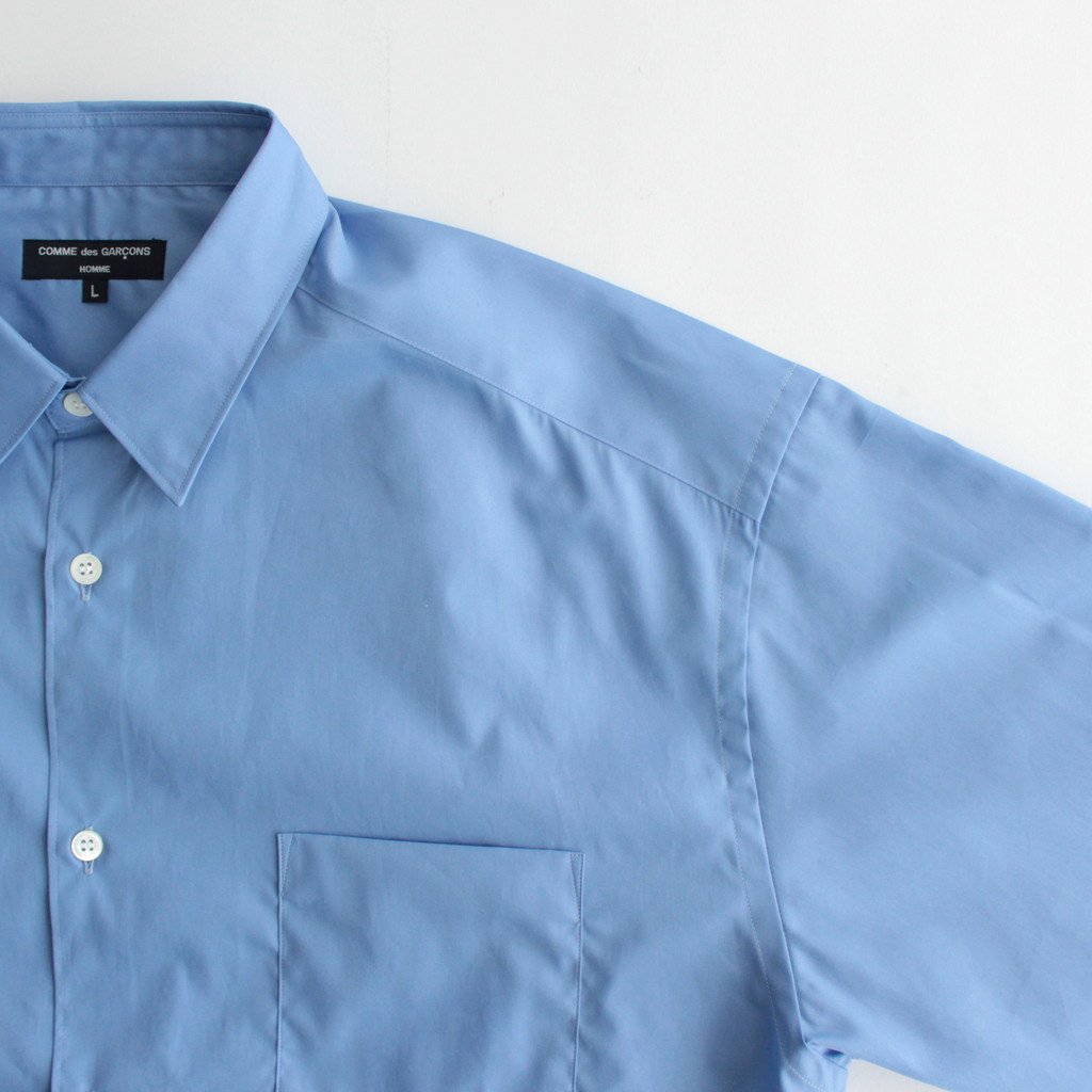 Cotton broadcloth L/S shirt #SAX [HL-B010-051]