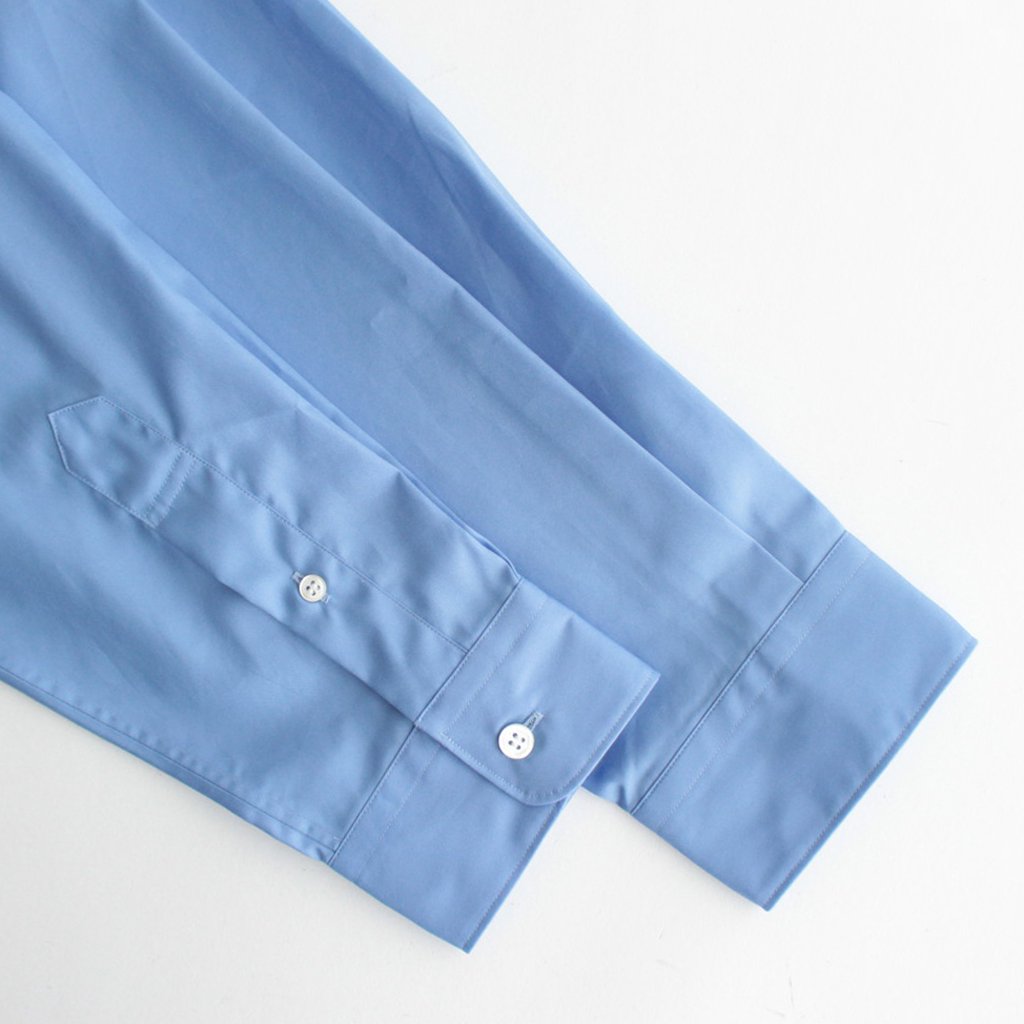 Cotton broadcloth L/S shirt #SAX [HL-B010-051]