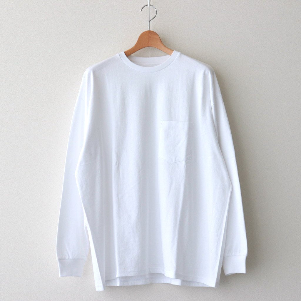 L/S Oversized Pocket Tee #WHITE [GU233-70107B]