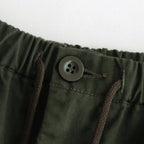 Suvin Herrigbone Parachute Pants #KHAKI [GM232-40073B]