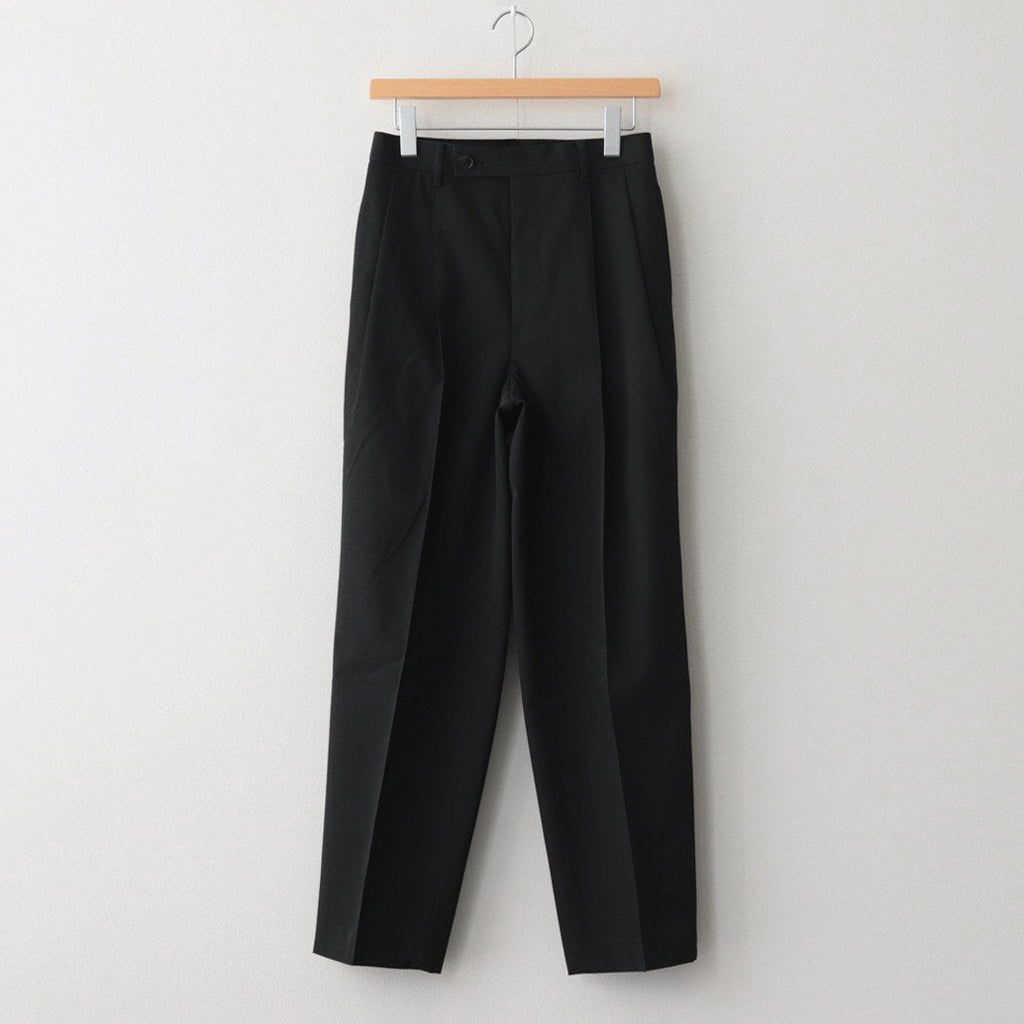 LIGHT WOOL MAX GABARDINE SLACKS #TOP BLACK [A23AP05MG]