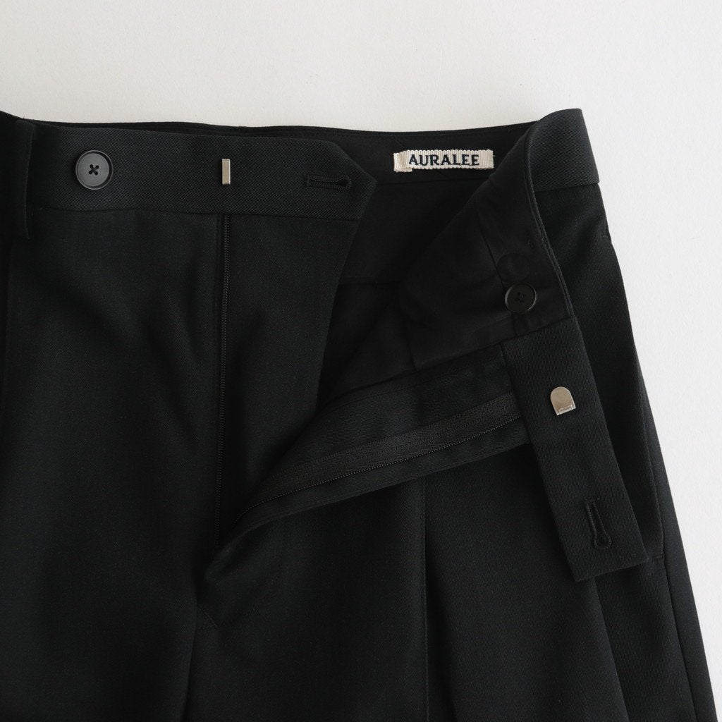 LIGHT WOOL MAX GABARDINE SLACKS #TOP BLACK [A23AP05MG]