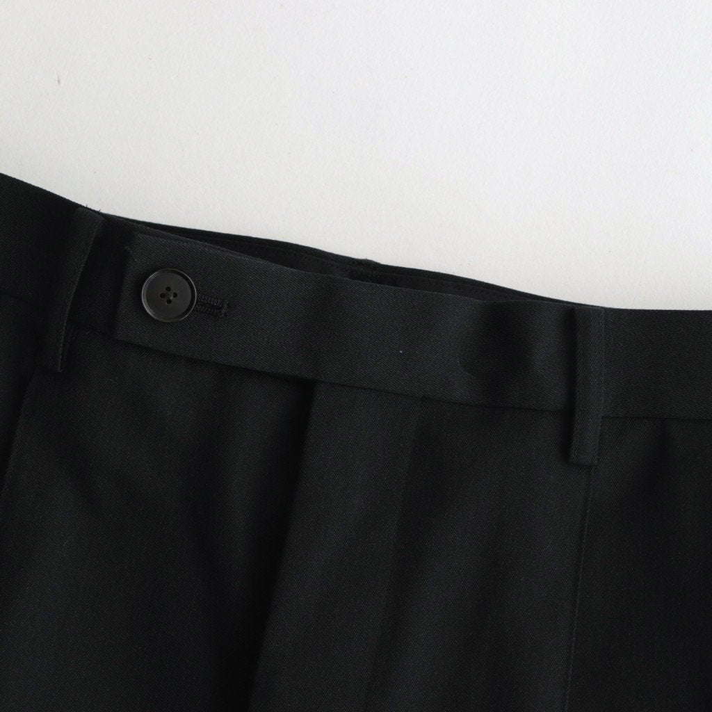 LIGHT WOOL MAX GABARDINE SLACKS #TOP BLACK [A23AP05MG]