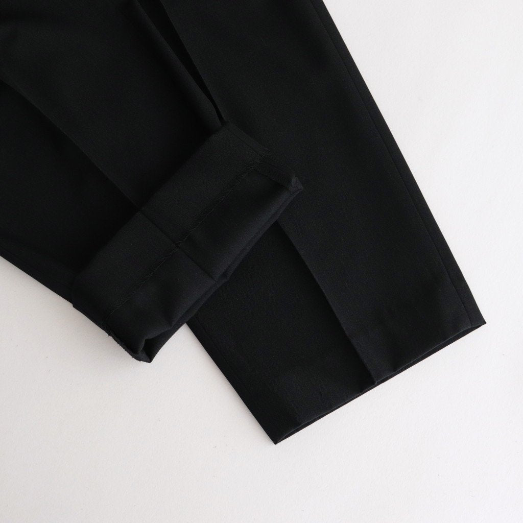 LIGHT WOOL MAX GABARDINE SLACKS #TOP BLACK [A23AP05MG]