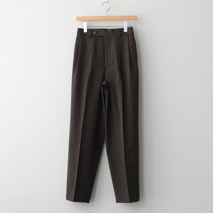 LIGHT WOOL MAX GABARDINE SLACKS #DARK BROWN [A23AP05MG]