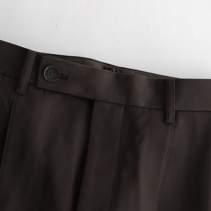 LIGHT WOOL MAX GABARDINE SLACKS #DARK BROWN [A23AP05MG]