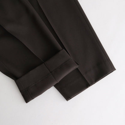 LIGHT WOOL MAX GABARDINE SLACKS #DARK BROWN [A23AP05MG]