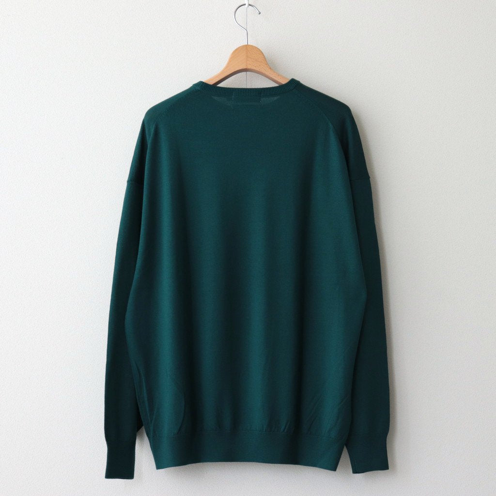 High Gauge Knit Oversized Crew Neck #GREEN [GU233-80251C]