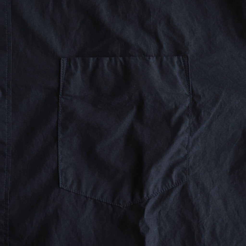 Garment Dyed Suvin Typewriter Oversized Hooded Shirt #NAVY [GM233