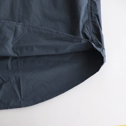 Garment Dyed Suvin Typewriter Oversized Hooded Shirt #SMOKE BLUE [GM233-50073]