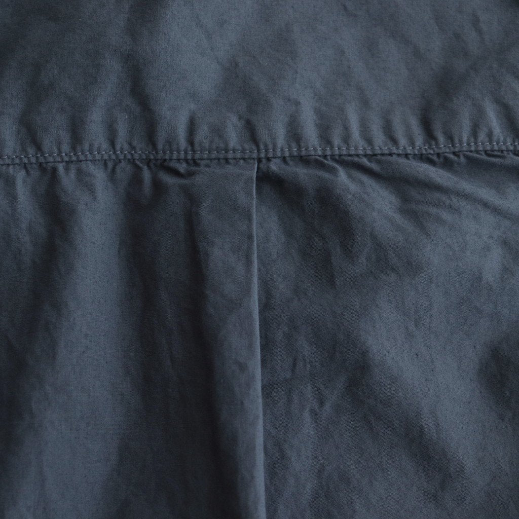 Garment Dyed Suvin Typewriter Oversized Hooded Shirt #SMOKE BLUE [GM233-50073]