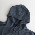 Garment Dyed Suvin Typewriter Oversized Hooded Shirt #SMOKE BLUE [GM233-50073]