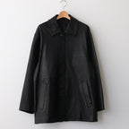 LEATHER ZIP JACKET #BLACK [ST.622]