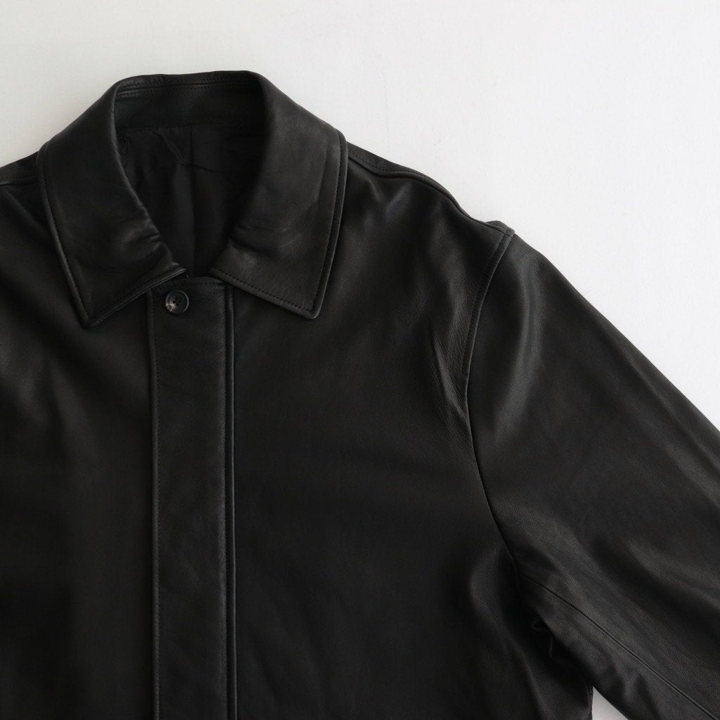 LEATHER ZIP JACKET #BLACK [ST.622]