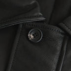 LEATHER ZIP JACKET #BLACK [ST.622]