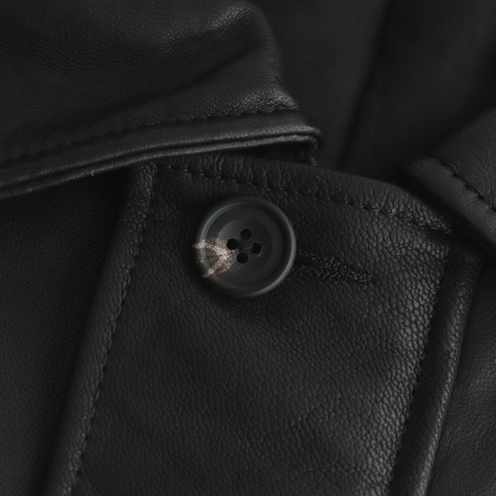 LEATHER ZIP JACKET #BLACK [ST.622]