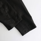LEATHER ZIP JACKET #BLACK [ST.622]