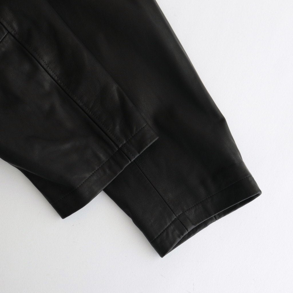 LEATHER ZIP JACKET #BLACK [ST.622]