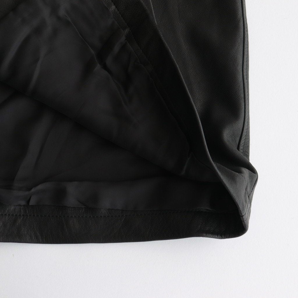 LEATHER ZIP JACKET #BLACK [ST.622]
