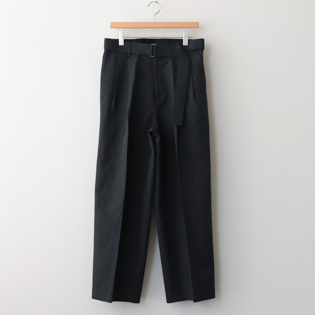 BELTED WIDE STRAIGHT TROUSERS #CHARCOAL [ST.656] – ciacura