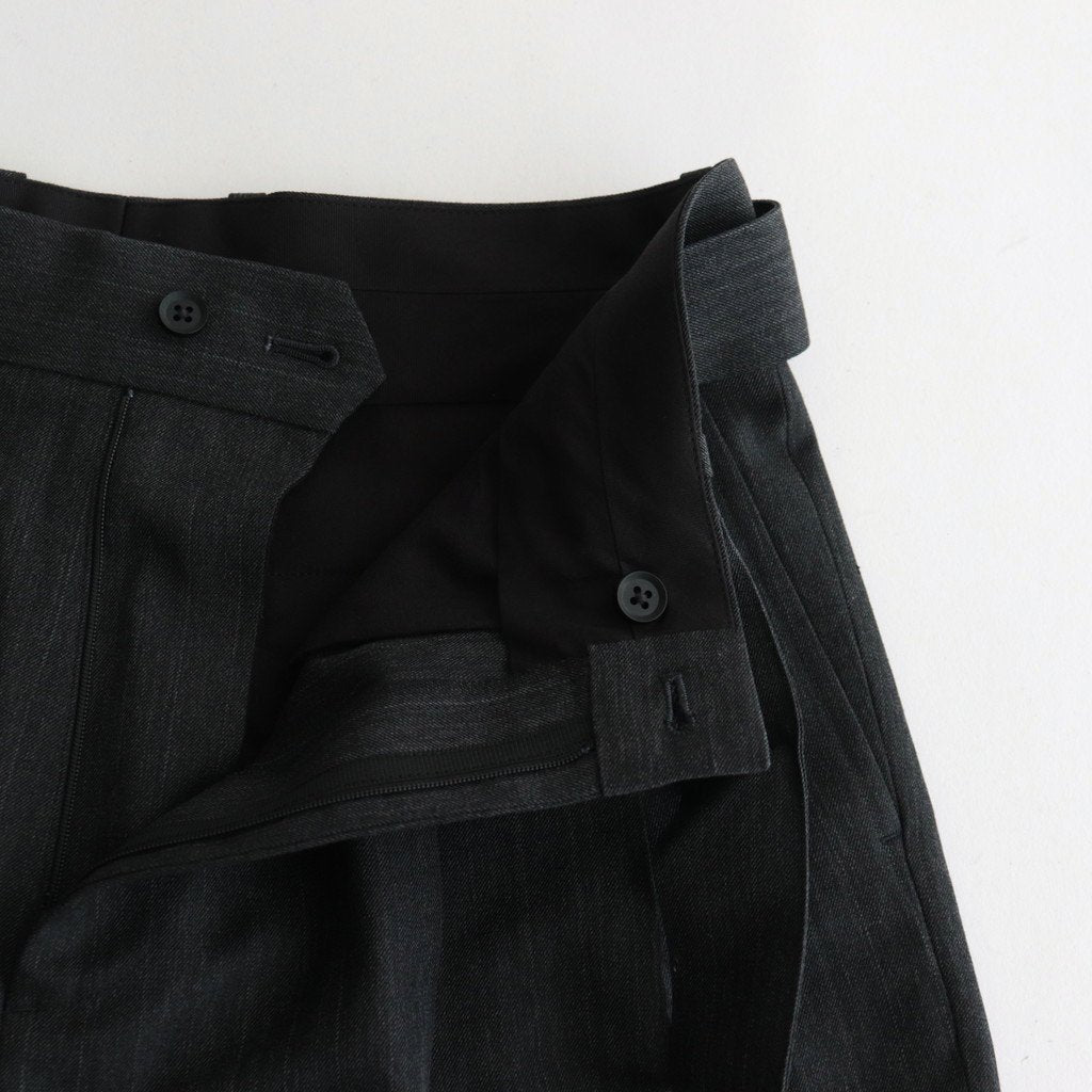 BELTED WIDE STRAIGHT TROUSERS #CHARCOAL [ST.656]