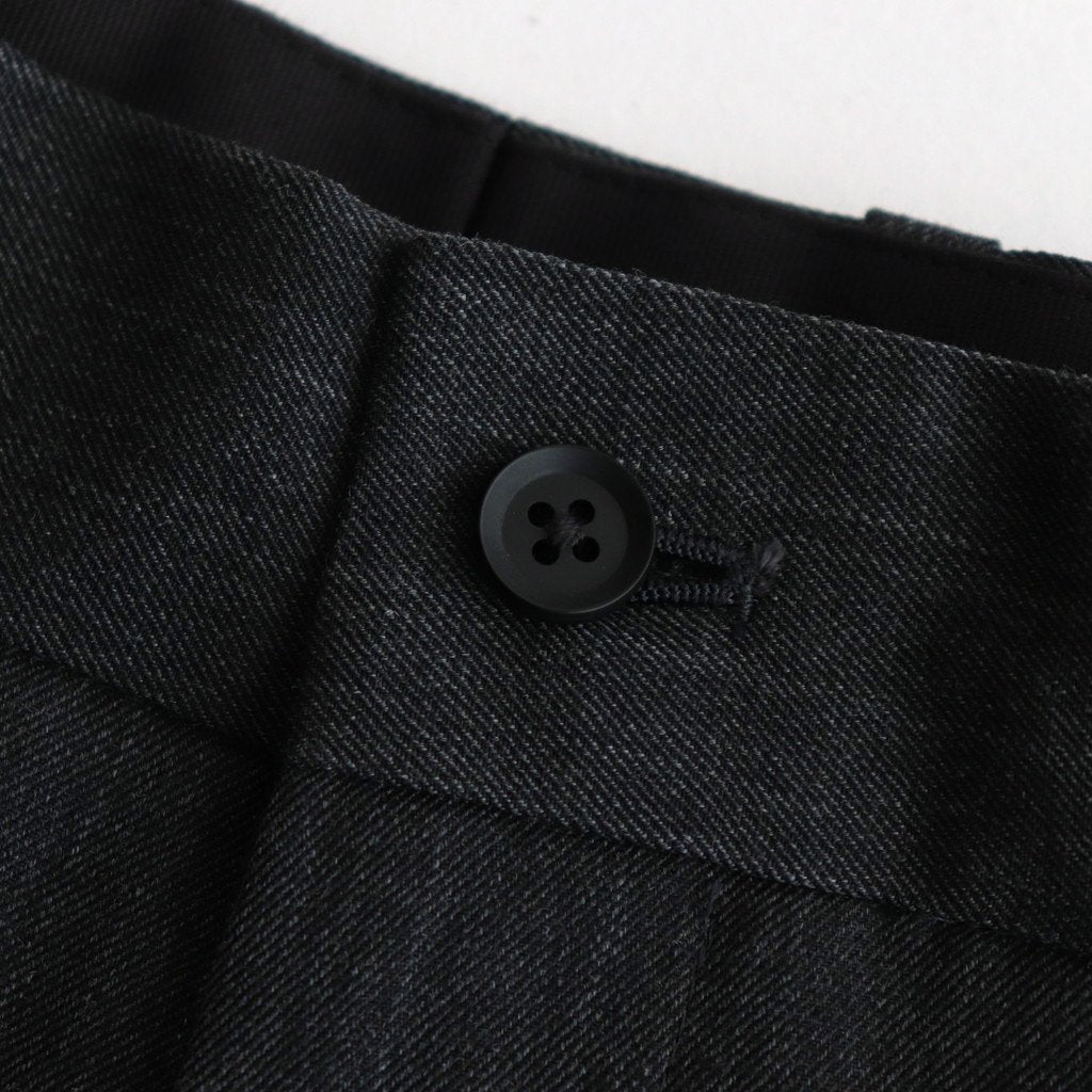 BELTED WIDE STRAIGHT TROUSERS #CHARCOAL [ST.656]