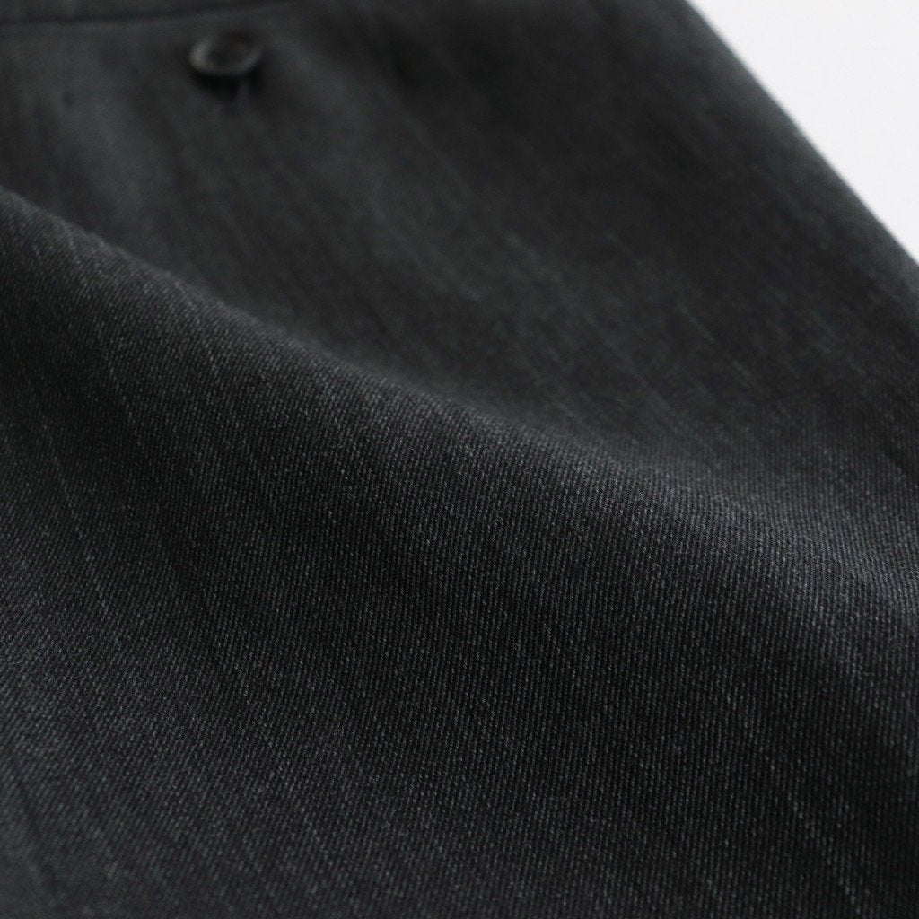 BELTED WIDE STRAIGHT TROUSERS #CHARCOAL [ST.656]