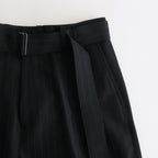 BELTED WIDE STRAIGHT TROUSERS #BLACK [ST.656]