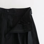 BELTED WIDE STRAIGHT TROUSERS #BLACK [ST.656]