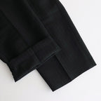 BELTED WIDE STRAIGHT TROUSERS #BLACK [ST.656]