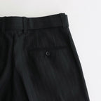 BELTED WIDE STRAIGHT TROUSERS #BLACK [ST.656]