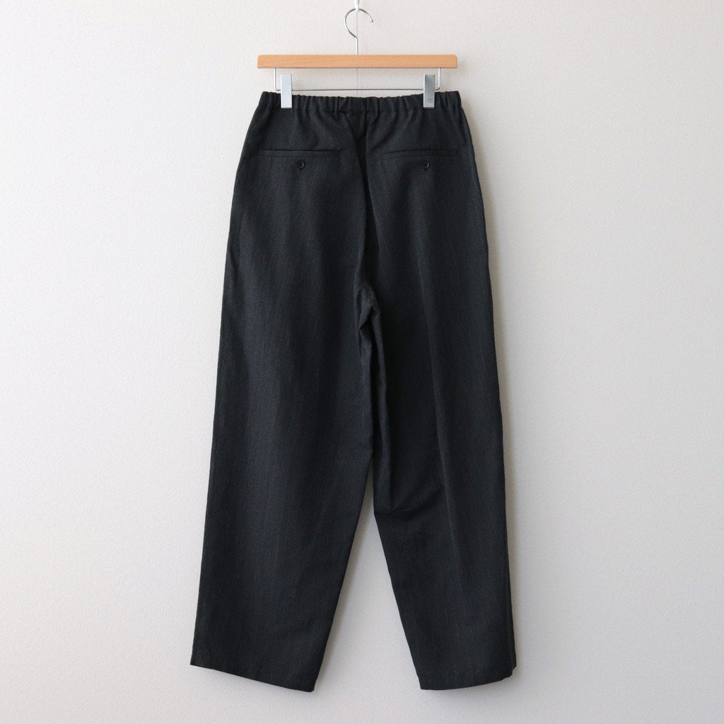 DRAWSTRING WIDE TROUSERS #CHARCOAL [ST.661]