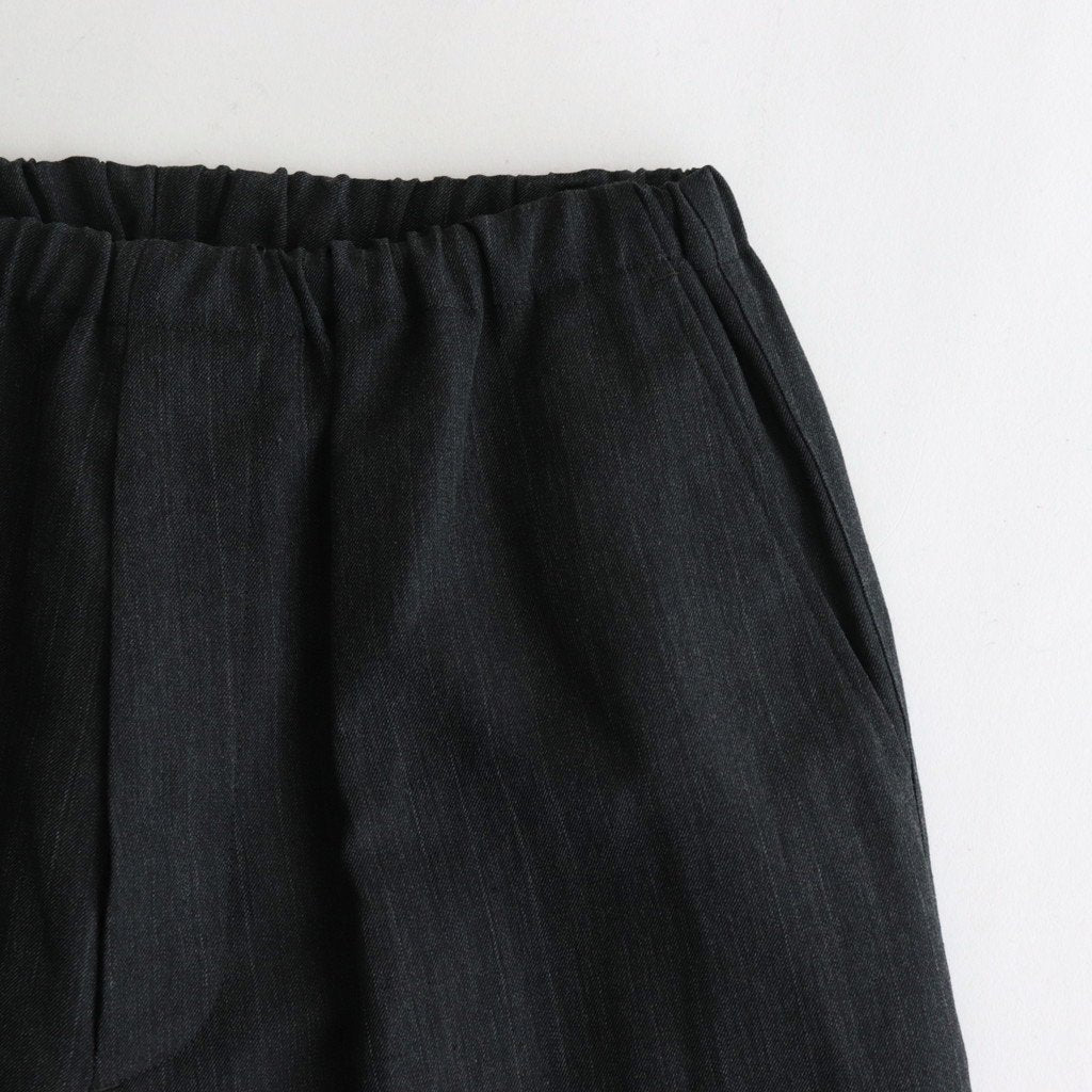DRAWSTRING WIDE TROUSERS #CHARCOAL [ST.661]