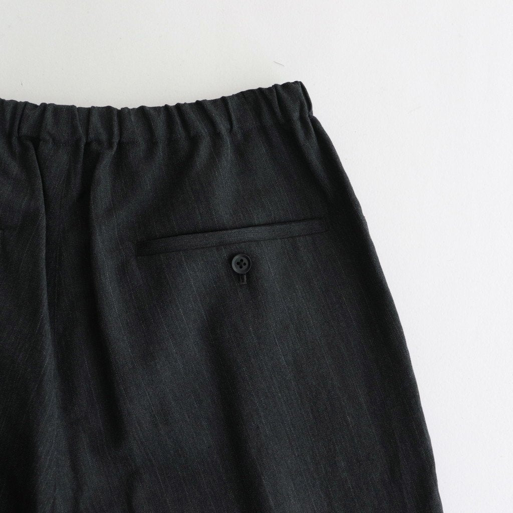 DRAWSTRING WIDE TROUSERS #CHARCOAL [ST.661]