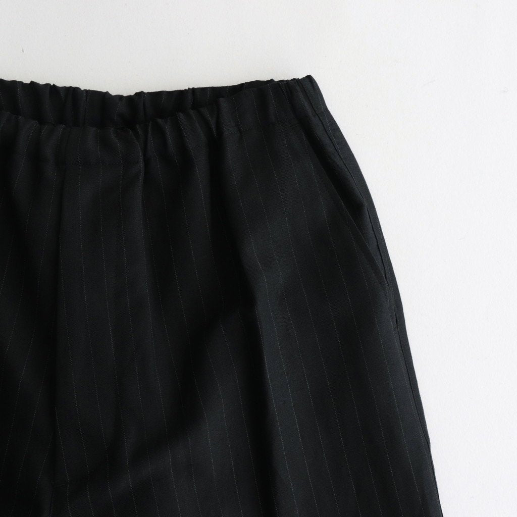 DRAWSTRING WIDE TROUSERS #BLACK [ST.661]