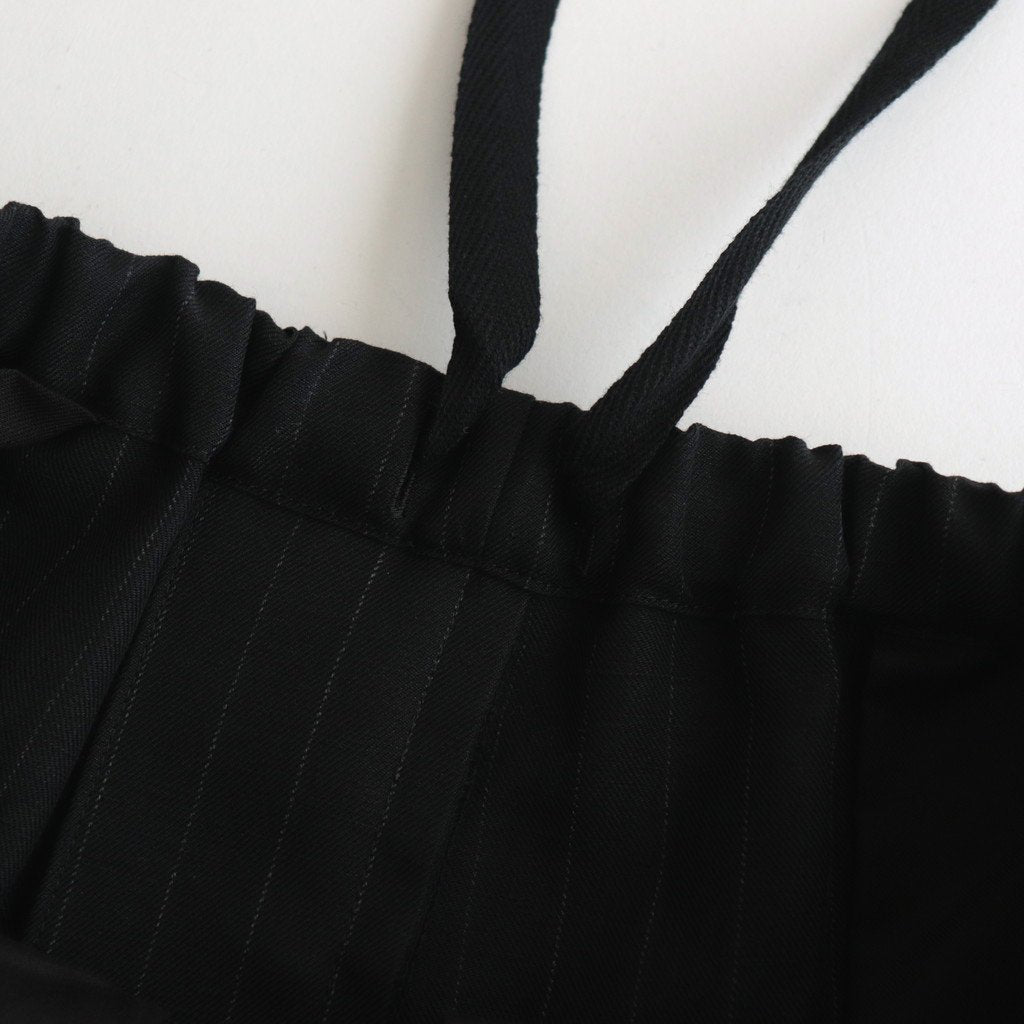 DRAWSTRING WIDE TROUSERS #BLACK [ST.661]