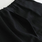 DRAWSTRING WIDE TROUSERS #BLACK [ST.661]