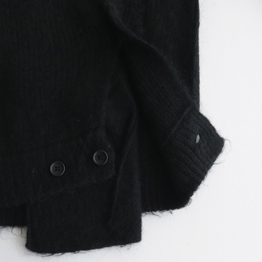KID MOHAIR KNIT CARDIGAN #BLACK [ST.695]