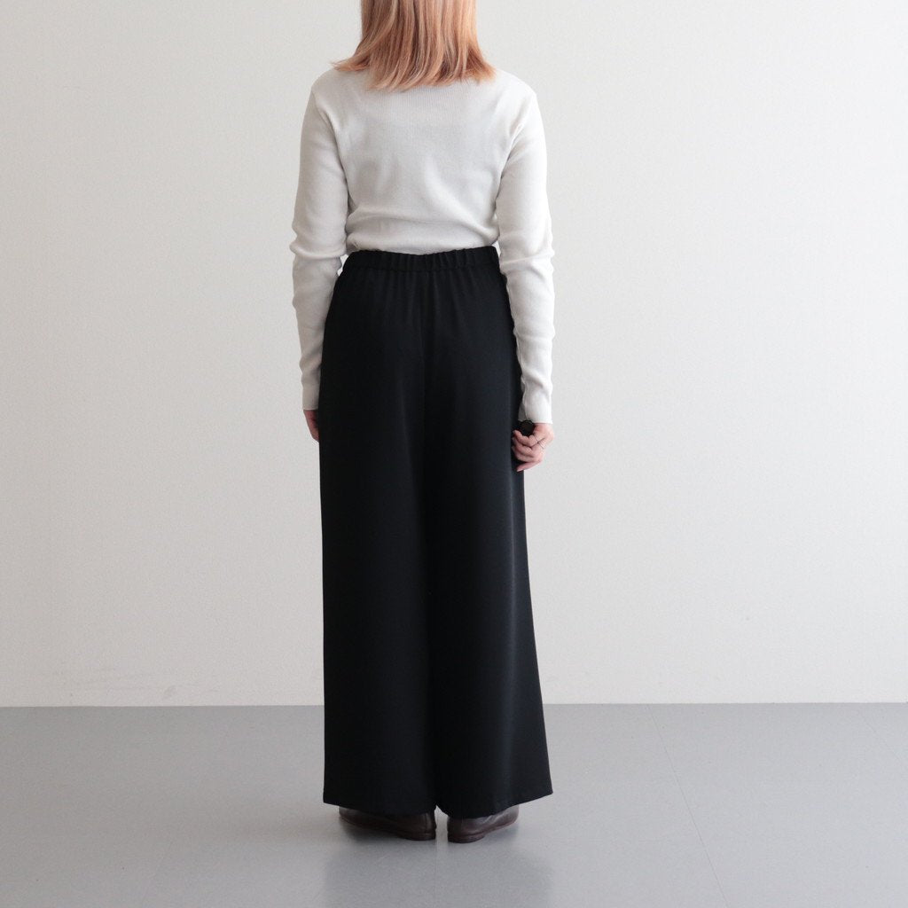 Satin Easy Wide Pants #BLACK [GL241-40226B]