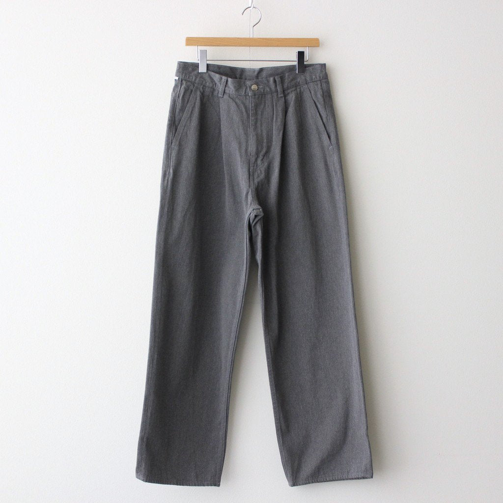 Colorfast Denim Two Tuck Pants #GRAY [GU241-40217B]