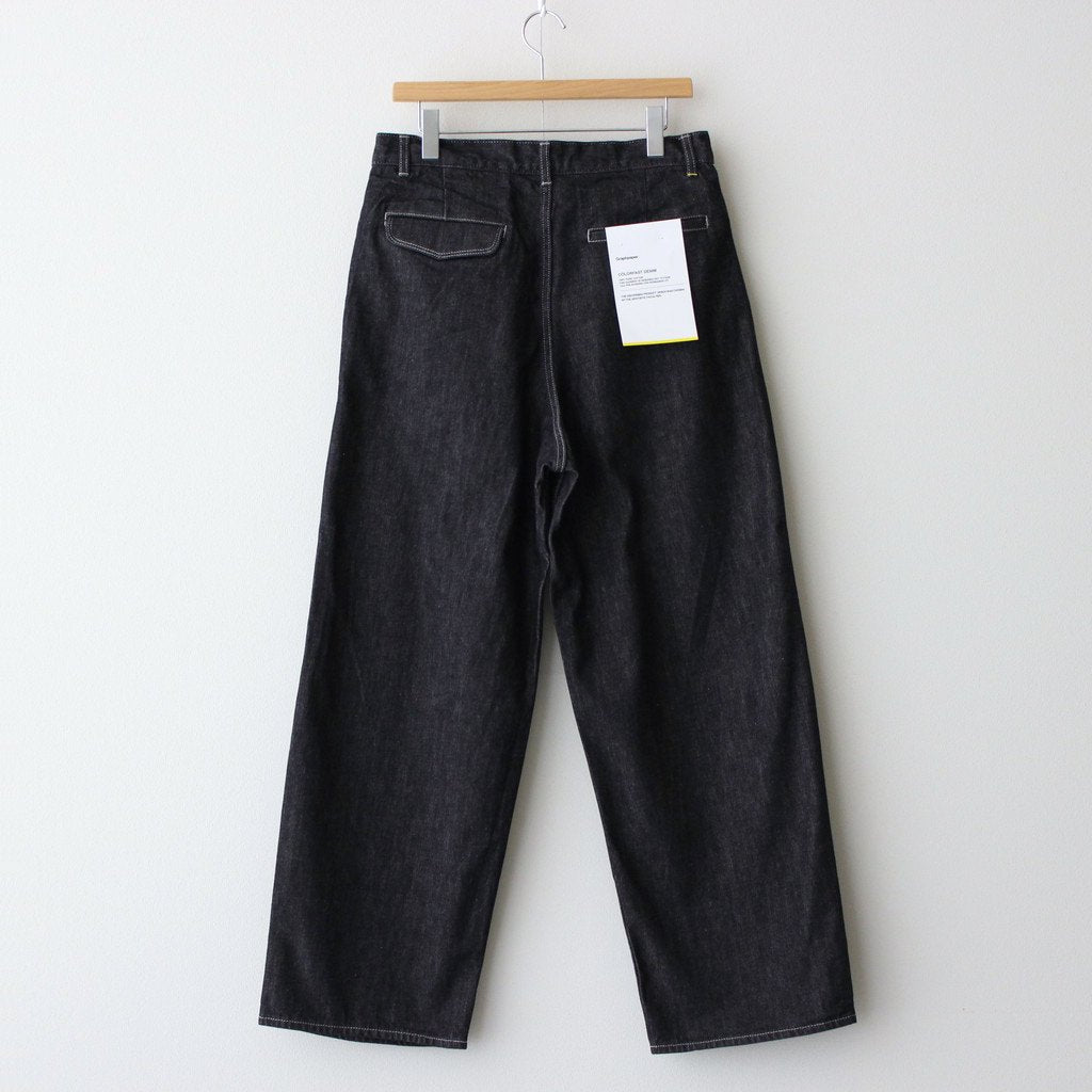 Colorfast Denim Two Tuck Pants #NAVY [GU241-40217B] – ciacura