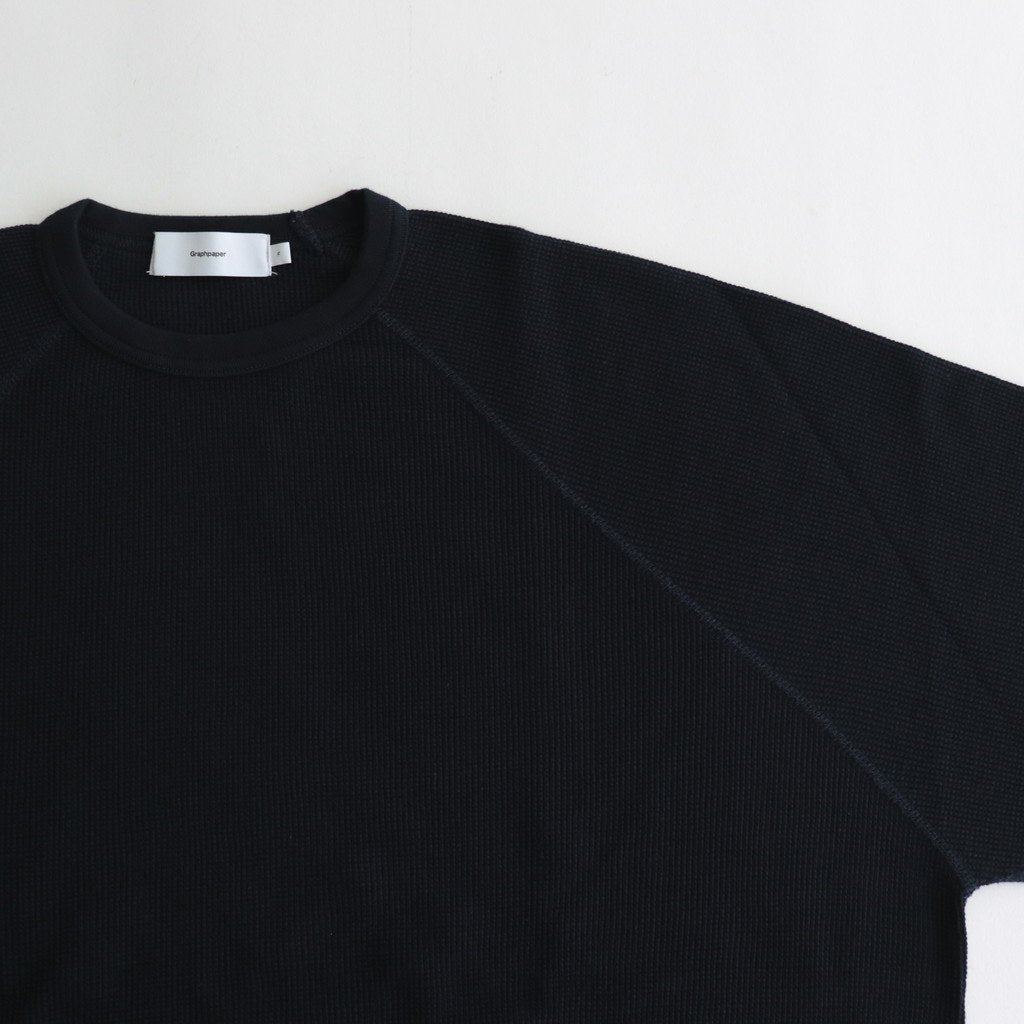 Waffle L/S Crew Neck Tee #NAVY [GU233-70135B]