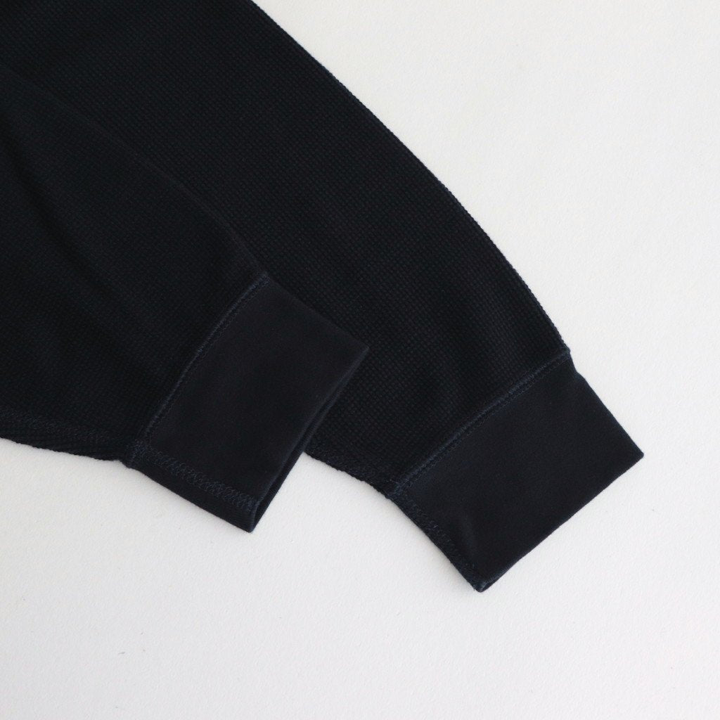 Waffle L/S Crew Neck Tee #NAVY [GU233-70135B]